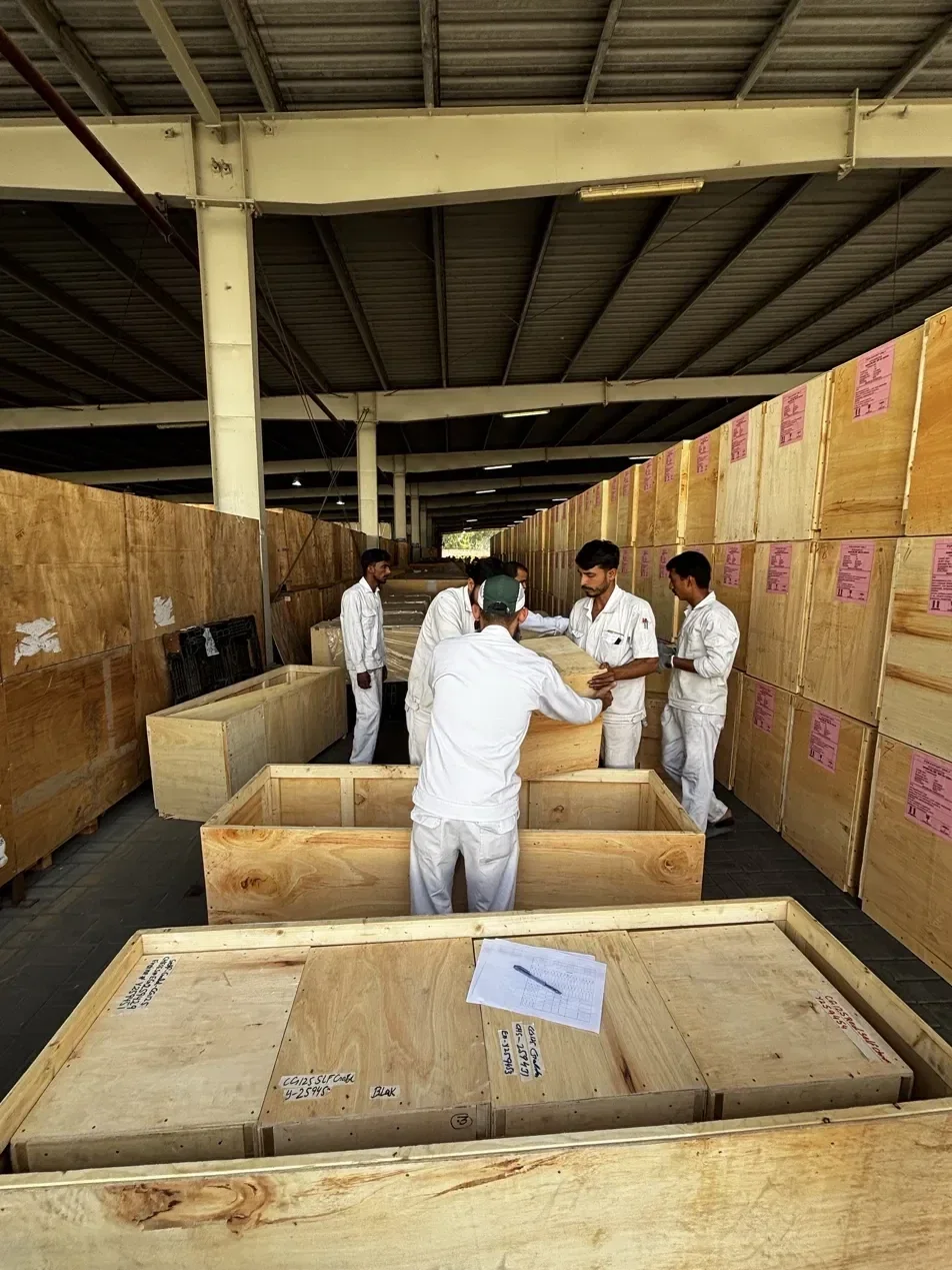 Export packing operations at Atlas Honda